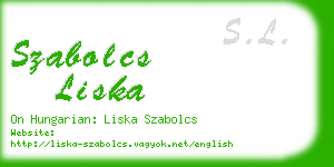 szabolcs liska business card